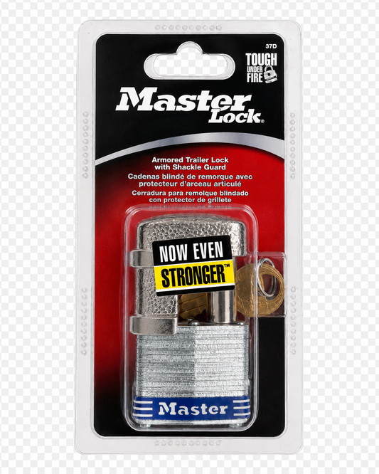 Master Lock 37D Armored Trailer Lock with Shackle Guard