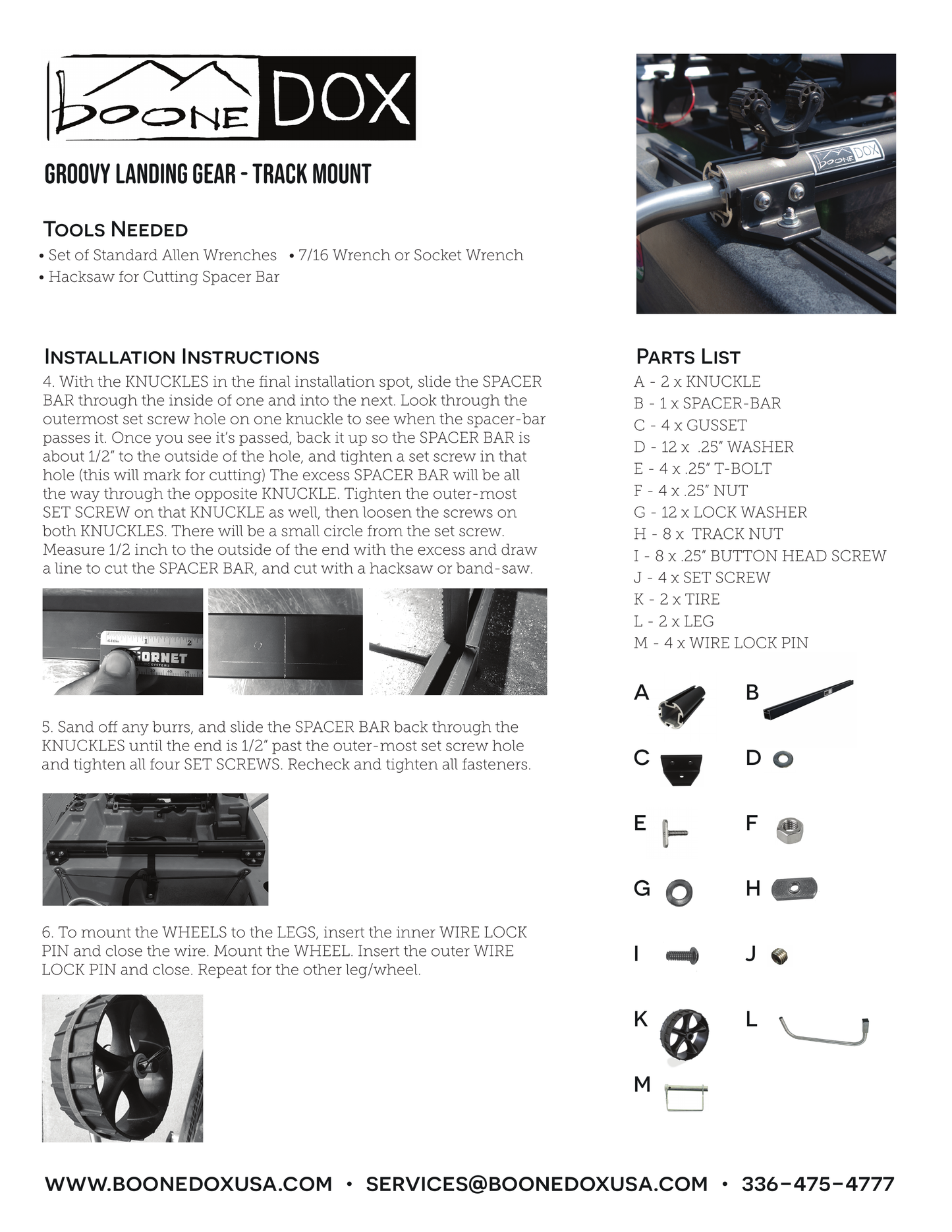 Groovy Landing Gear Track Kit Cart